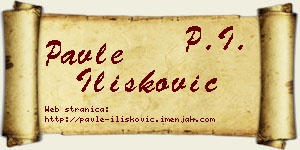 Pavle Ilišković vizit kartica